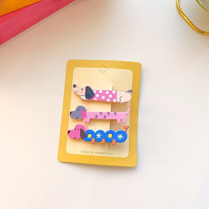 Activity Board 3pcs Cartoon Acryl Welpe Haar Clip Set, süsse kleine Tier Haar Zubehör (3 Stk.)