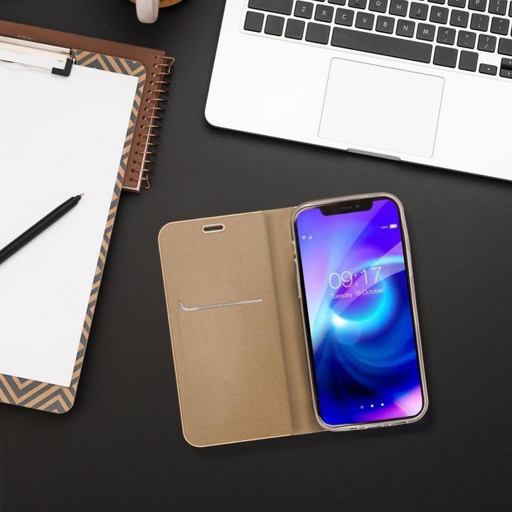 Actual product image OEM Book case LUNA Book Gold for IPHONE 16 gold (Apple iPhone 16)