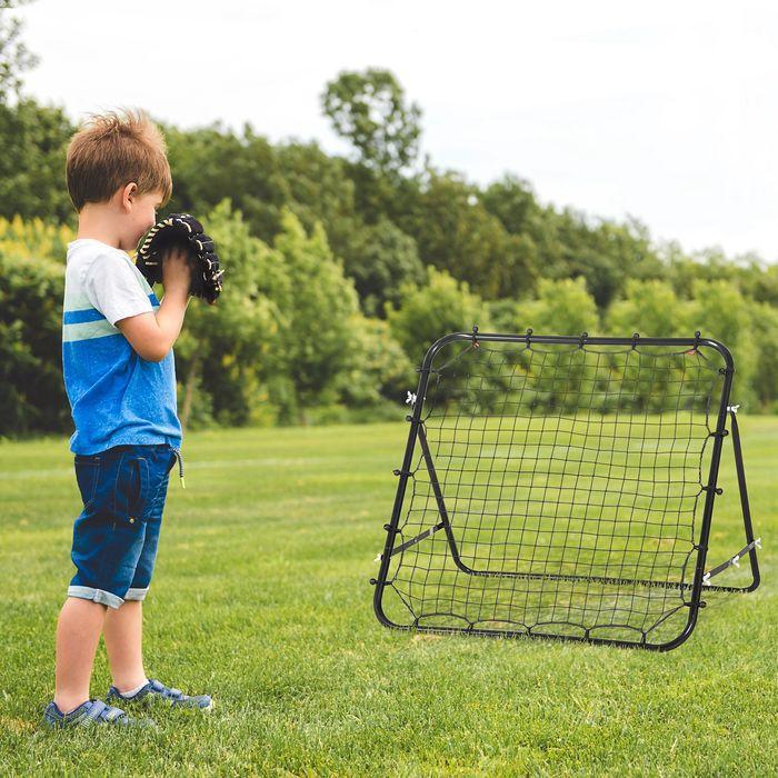 Image du produit Swisshandel24 Filet de football rebondissant, tube métallique + tissu PE, 96 x 80 x 96 cm, noir