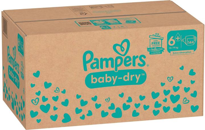 Image du produit Pampers Baby-Dry (Taille 6+, Pack mensuel, 144 pièce(s))