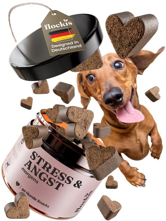 Immagine prodotto Flockis Snack per cani compresse masticabili Stress e ansia (90 pezzi) (1 pz., 270 g)