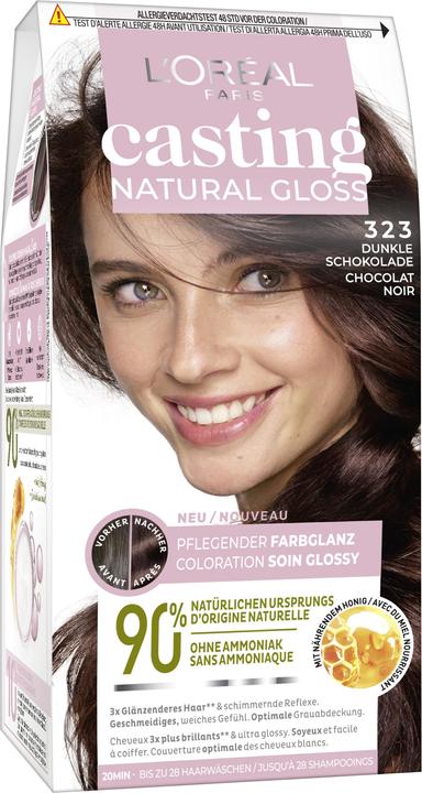 L'Oréal Paris Natural Gloss Coloration 323 Brown Chocolat 395 (323 Dunkle Schokolade)