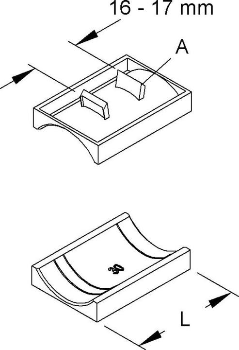 Actual product image Niedax Counter trough