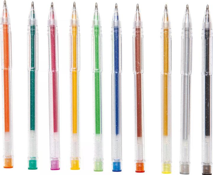 Actual product image Folia Gel pen glitter (Multicoloured, 10 x)