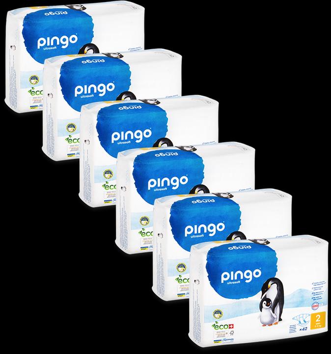 Pingo Eco nappies (Size 2, Monthly box, 252 Piece)