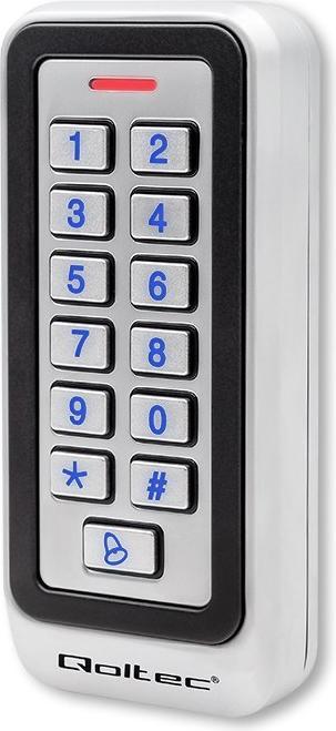Produktbild Qoltec 52442 Codeschloss RHEA su RFID-Leser Code Card Schlüsselanhänger Türklingel IP68 EM