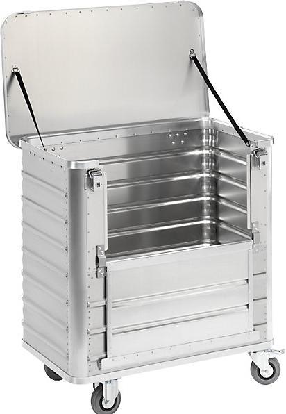 Actual product image Gmöhling Aluminium box trolley, fold-down side panel (300 kg)