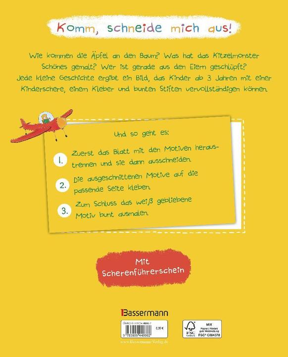 Immagine prodotto Scuoti il melo - il libro da ritagliare. Taglia, incolla e colora per bambini dai 3 anni in su.