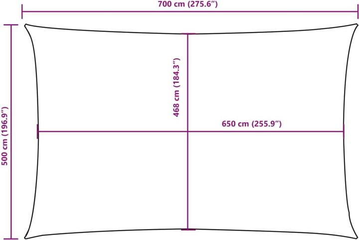 Produktbild VidaXL Sonnensegel (500 x 700 cm)