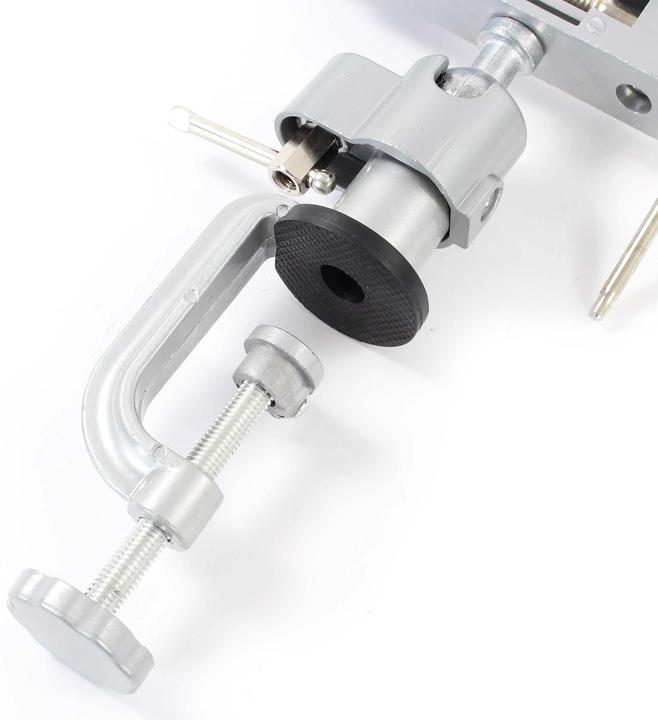 Actual product image XPOtool Mini Vice 360° Swivelling Aluminium Bench Vice with 50mm Jaw Width for Workbench Workshop (50 mm)