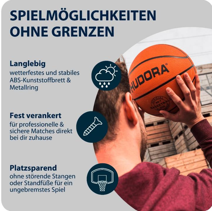 Produktbild Hudora Basketballkorbset In-/Outdoor