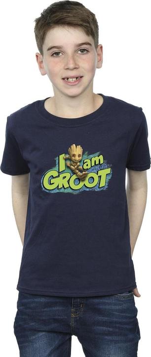 Image du produit - T-shirt GUARDIANS OF THE GALAXY AM GROOT JUMPING - Garçon (140, 146)