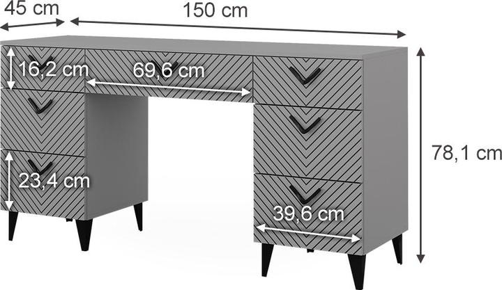 Actual product image Vicco Anett (150 x 45 x 78.5 cm)