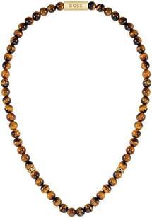 Hugo Boss Tiger eye bead necklace 1580663