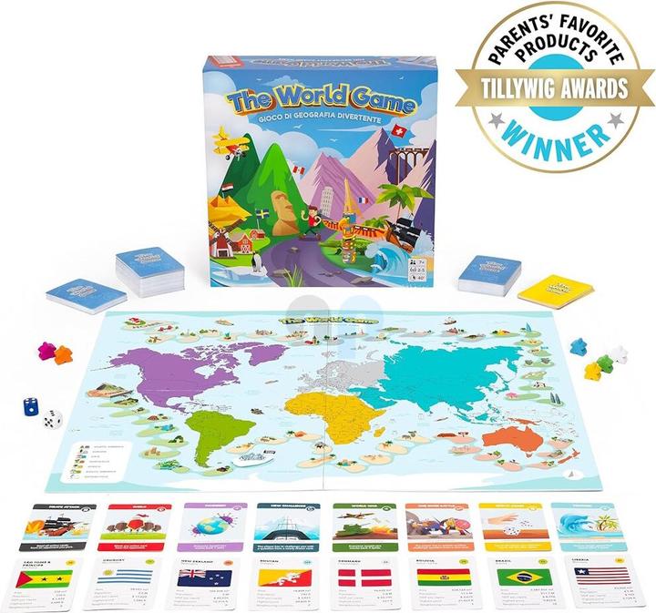 Image du produit The World Game Divertente Gioco da Tavolo Sulla Geografia (Jeu de société sur la géographie) (Italien)