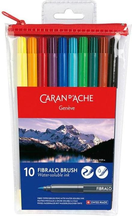 Immagine prodotto Caran d'Ache Fibralo Brush Metallschachtel (Multicolore, 10 x)