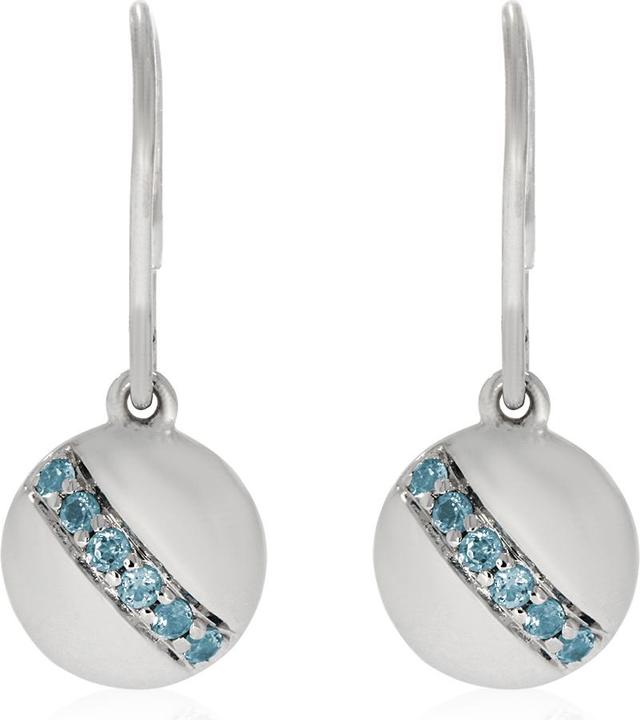 Produktbild Xen Ohrhänger mit 12 Swiss Blue Topase ca. 0,26 ct. rhodiniert (925 Sterling Silber)