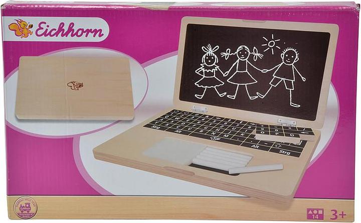 Actual product image Eichhorn Wooden laptop with puzzle