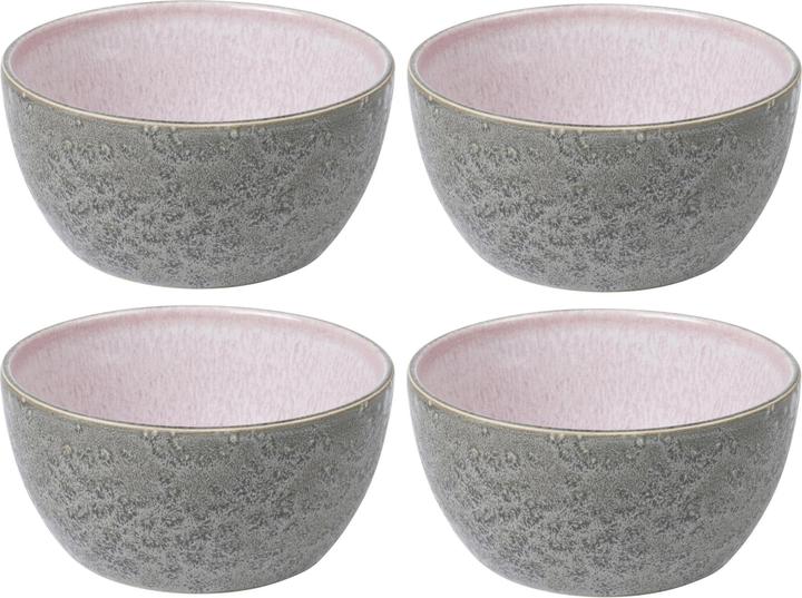 Bitz Ciotola per snack Ø 14 cm 4 pezzi, Grigio/Rosa