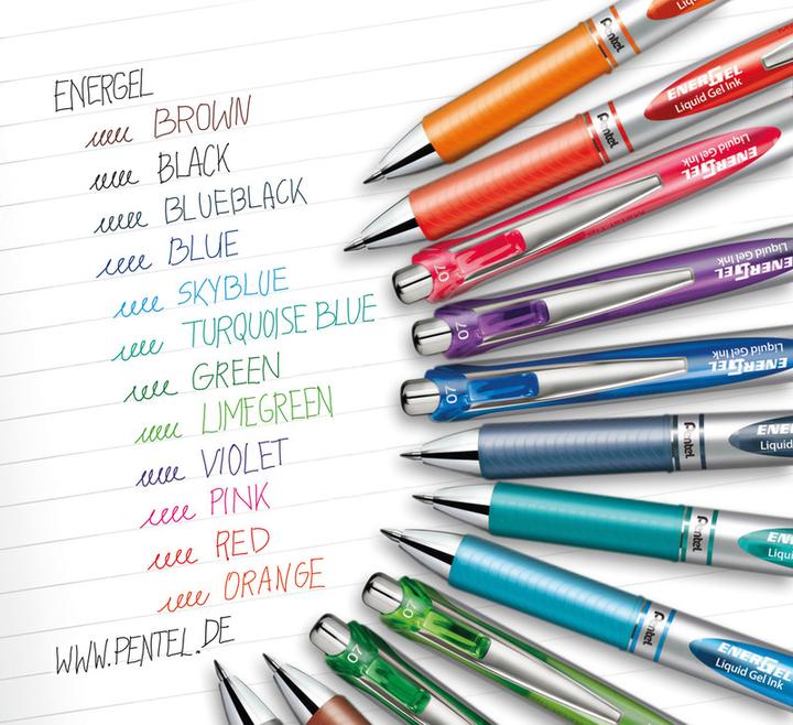 Actual product image Pentel EnerGel Xm (Red, Silver, 1 x)