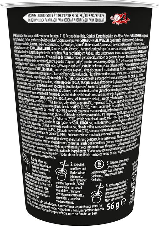 Produktbild Knorr Japanese Miso Becher, Asiatisch Japanisch Instant Nudeln Snack, in 5 Minuten zubereitet (56 g)