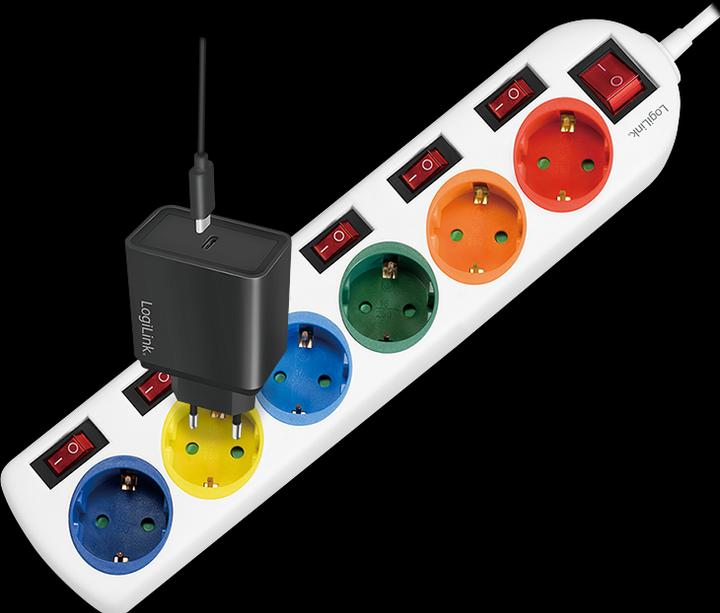 Actual product image LogiLink 6x CEE 7/3 (6 x, CEE 7/3, 1.50 m)