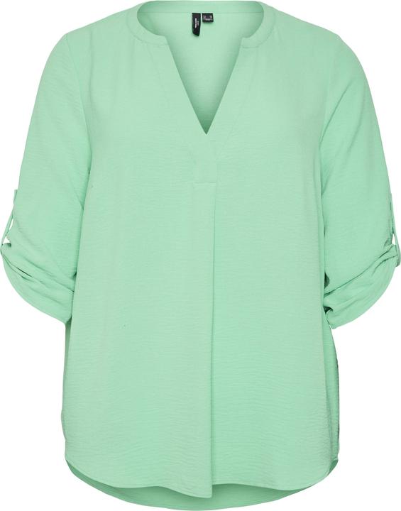 Vero Moda Normal geschnitten V-Ausschnitt Curve Umgeschlagene Ärmelbündchen Top Top