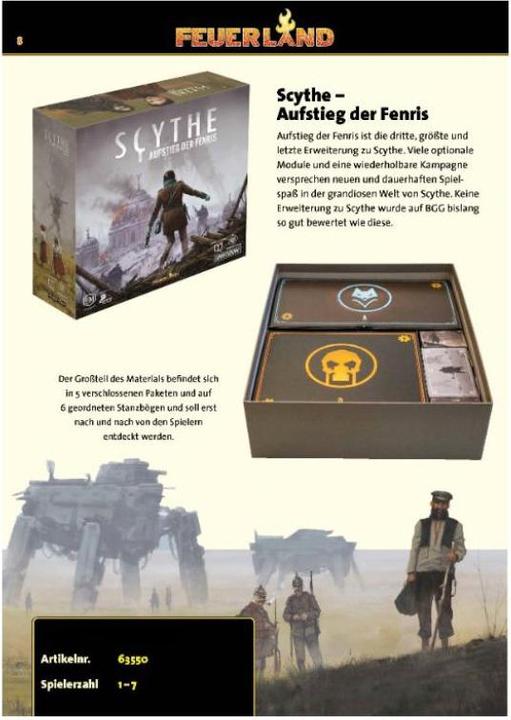 Produktbild Feuerland FEU63550 - Aufstieg der Fenris - Scythe (Erweiterung, DE-Ausgabe) (Deutsch)
