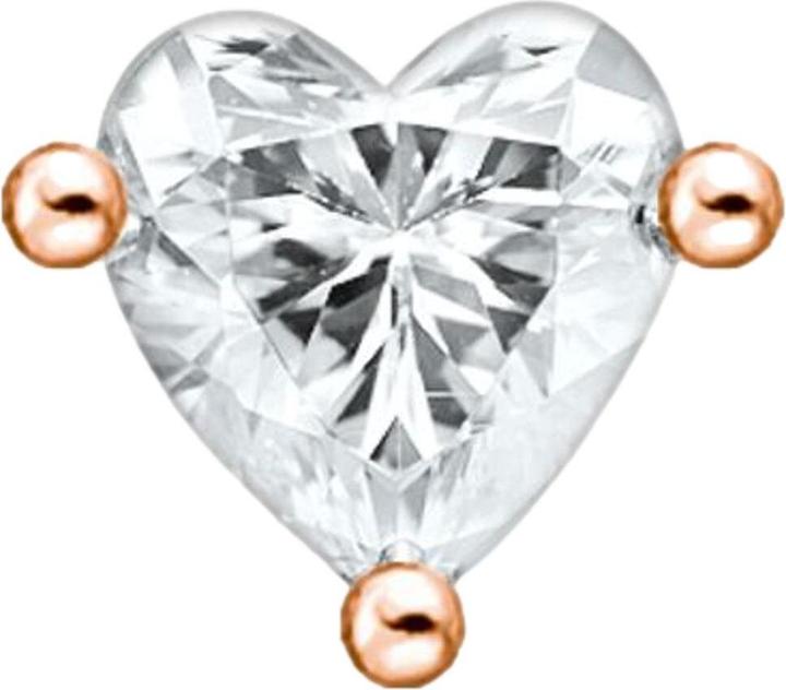 Produktbild Thomas Sabo Einzel Ohrstecker Herz Roségold (750 Roségold Vergoldung, 925 Sterlingsilber)