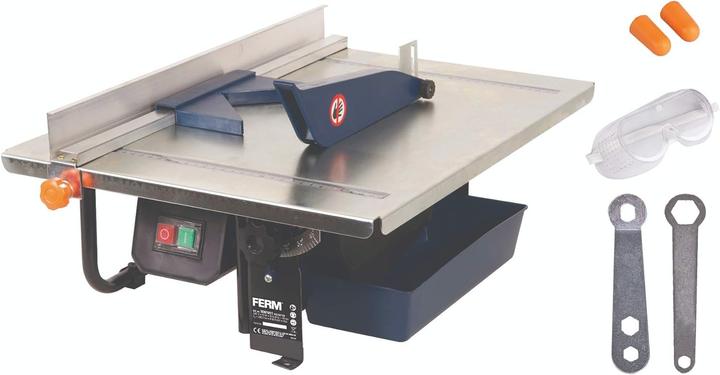 Produktbild Ferm Fliesenschneider 900W - 2950/min - 200mm Diamantscheibe - Wassergekühltes Sägeblatt - 0-45 Grad