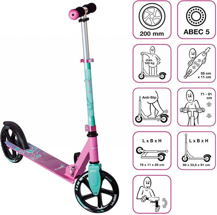Produktbild Muuwmi Aluminium Scooter 200 mm pk/tk 574