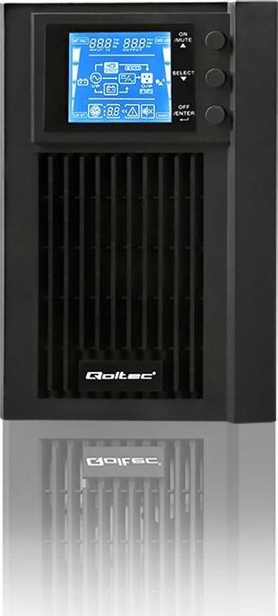 Actual product image Qoltec 53042 Uninterruptible Power Supply| On-line| Pure Sine Wave| 1kVA| (1000 VA, 800 W, Online double converter UPS)