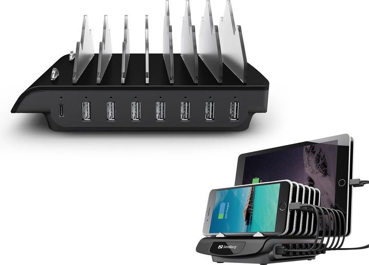 Sandberg Stazione di ricarica multi USB (72 W)