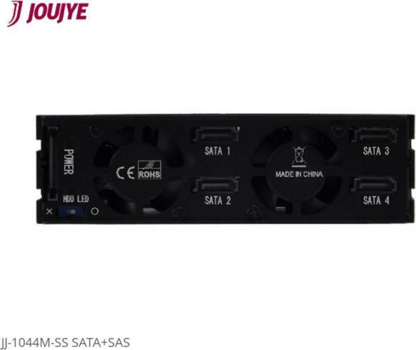 Actual product image JJ Computer JOUJYE JJ-1044M-SS 4 X SAS/SATA I II III enclosure for storage drives 6.4 cm 2.5 inch