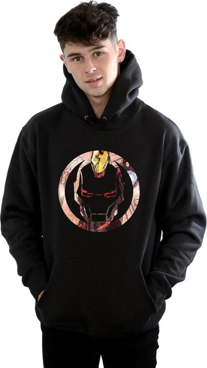 Actual product image Mens Iron Man Montage Symbol Hoodie (3XL)