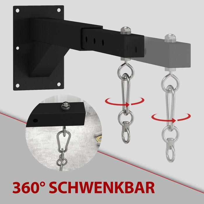 Immagine prodotto Swisshandel24 Boxsack Wandhalterung einstellbar, Stahl, schwarz