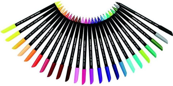 Actual product image Edding Fibre pen 1200 Set of 6 (Silver, Violet, Green, Gold, Blue, Red, 6 x)