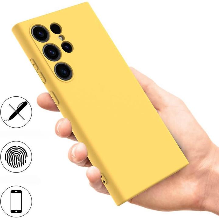 Image du produit Cover-Discount Etui en caoutchouc silicone jaune (Samsung Galaxy S24 Ultra)