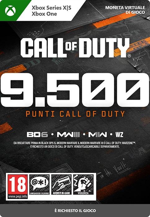 Image du produit Microsoft Xbox Call of Duty Points - 9,500 Code de téléchargement