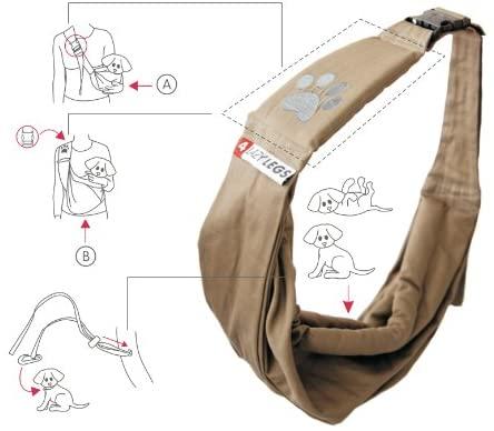 Immagine prodotto 4Lazylegs Borsa per cani, rosa (Cane, Lavabile)