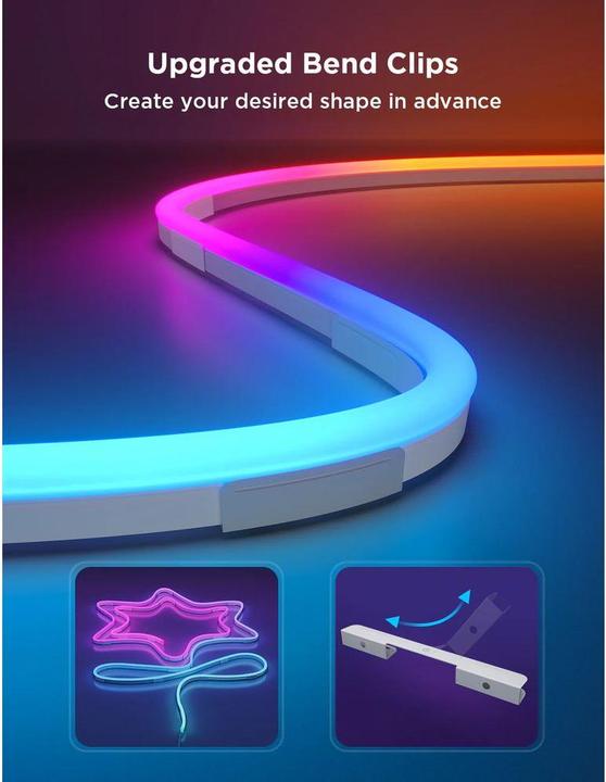 Image du produit Govee Neon Rope Light 2 Clips - 5 pcs - Black