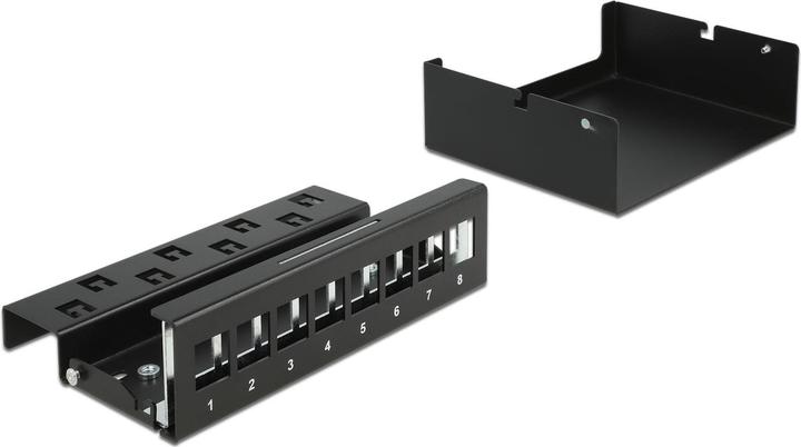 Image du produit Delock Panneau de brassage Keystone 8 ports noir