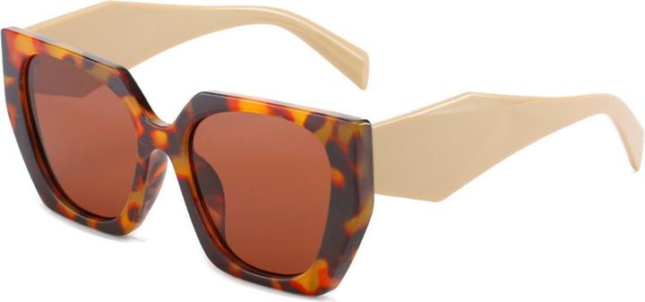 Techsuit - Sunglasses (3967) - for Women, PC Frame and Lens - Leopard / Brown