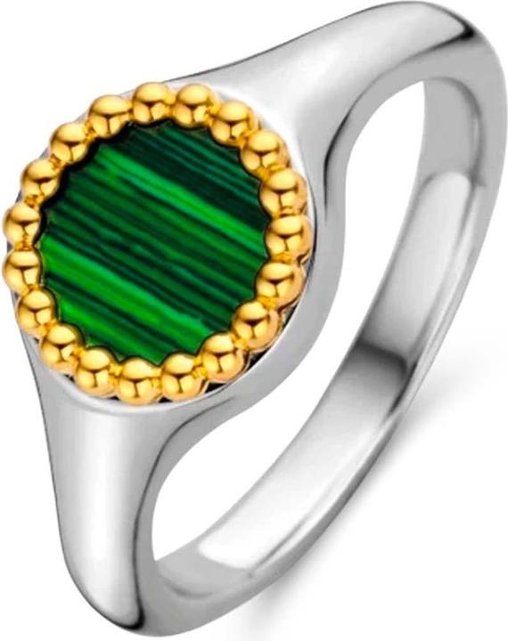 Produktbild Ti Sento Milano Ring malachitgrün bicolor vergoldet 12207MA (56, 925 Silber)