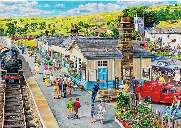 Actual product image Trefl Puzzle Premium Plus 1000 - Railway station (1000 pieces)