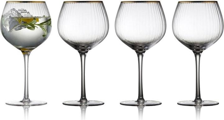 Lyngby 65 cl - Glas - Klar/guldkant (6.50 dl, 4 x, Gin Gläser)