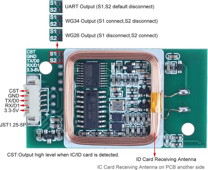 Image du produit Purecrea Module de lecture NFC RFID Lecteur de carte UART WG26/WG34