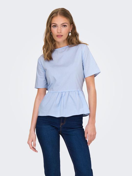 Image du produit JdY Locker geschnitten Hemdkragen Voluminöser Armschnitt Top Top mit Schösschen (XL)