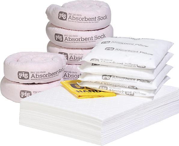 Image du produit Pig Recharge pour kit d'urgence à roulettes, version huile, absorbe 54,3 l.