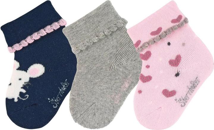 Produktbild Sterntaler Socken Maus 3er Set Marine Gr. 15/16 (3er Pack, 15 - 16)